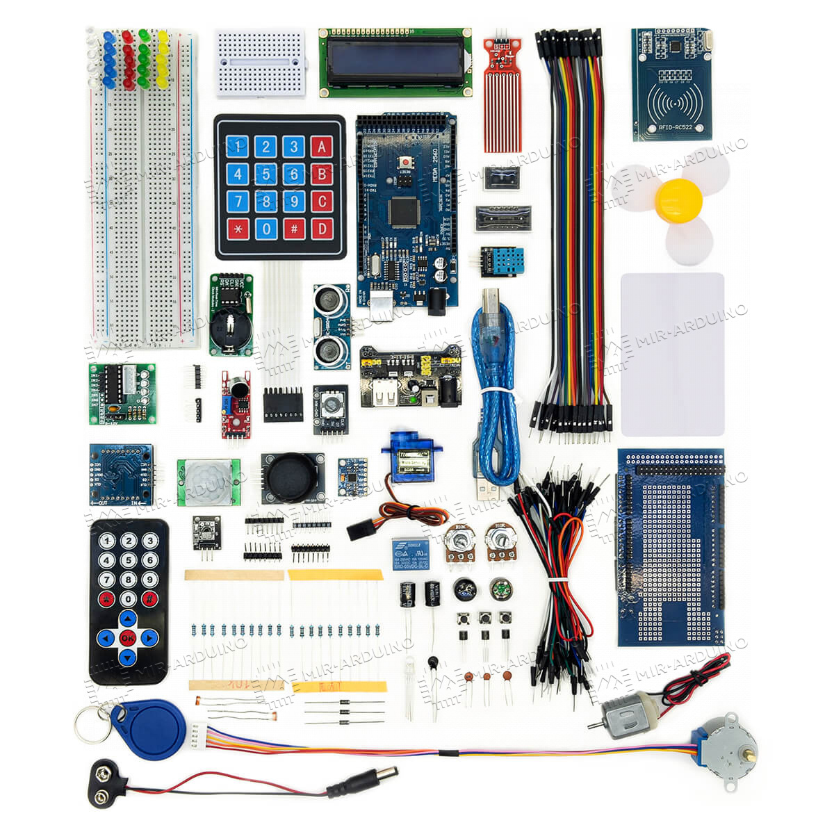 Купить набор для моделирования Ардуино (Arduino MEGA 2560) Mega Kit в  Петрозаводске, цена 4990 рублей в Mir-arduino.ru